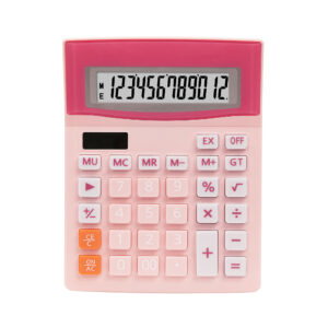 Factory Hot Selling School Silent Mechanical Calculator Dual Power Financial Office Tool Exam Desktop Calculator