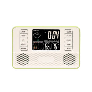 Factory Wholesale Electronic Digital Desktop Colour LED Display Weather Station Humidity Temperature Smart Clock With FM Radio