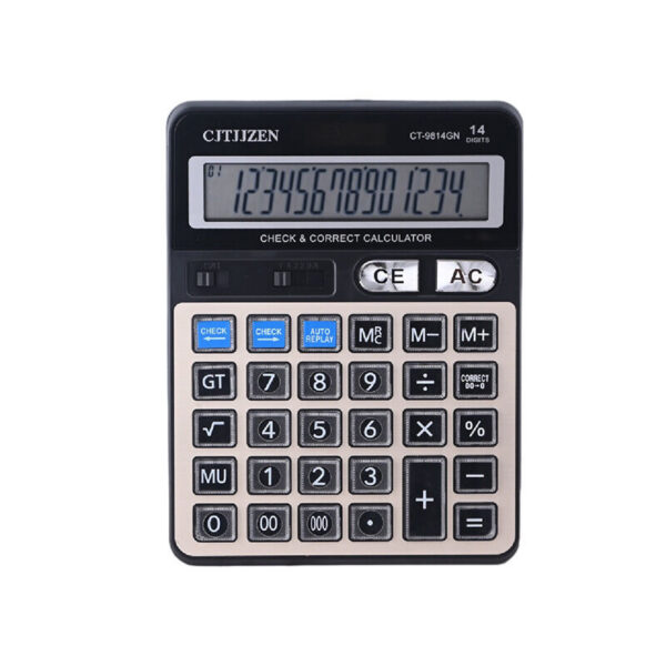 14 Digit Solar Large Screen Dual Power Calculator