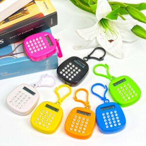 wholesale school stationery items colorful 8 digis calculator With Maze Toy pocket mini calculator keychain cute calculator
