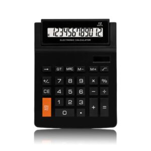 Factory wholesale 12-digit large display multifunctional electronic calculator, solar swing head calculator