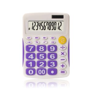Wholesale 12 digits Calculator Best Sales Two Power Office School New solar calculator for Office and business gift stationery