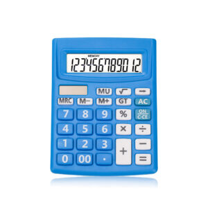 12-Digit LCD Blue Office Calculator - Ideal for Office & Academic Excellence, Bulk Custom Options Available