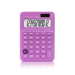 Popular Fashion Cute Mini Pocket Calculator 12 Digit Colorful Solar Desktop 120 Steps Check Calculator