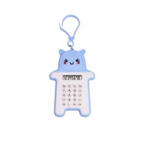 Wholesale Colorful Mini 8 display Digits Portable Handheld Cute Animal Shape Pocket Calculator with keychain