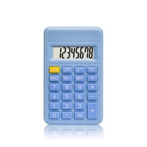 Cute 8 Digit Mini Calculator High-Quality ABS Perfect for School & Office Custom small Stationery Set Available