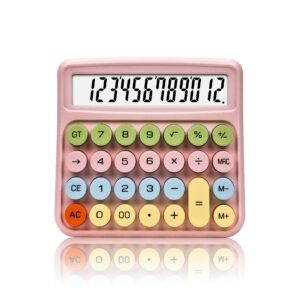 Wholesale Colorful Electronic Calculator 12 Digits Big Calculators Stationery Education Printing Office Calculator