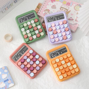 Wholesale battery powered plastic is made into a color new 12 digits mechanical key office electronic calculator