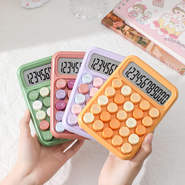 Wholesale battery powered plastic is made into a color new 12 digits mechanical key office electronic calculator - Image 11