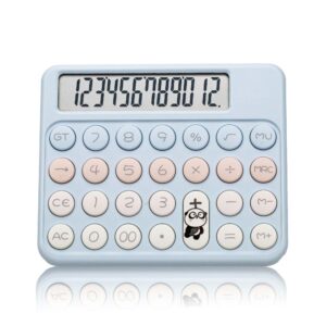 Custom 12 Digits Calculator cute office student calculator using math desk Gradient color wide screen digital student