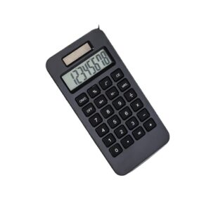 Promotional Mini Electronic Calculator Office Stationery 12-Digit black Handheld Solar Calculator