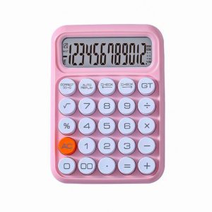hot selling student school stationery items 12 digits calculator Number checking function color mechanical button calculator