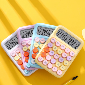 New products macaroon color cute Calculator mechanical keyboard office desktop12 digits Electronic Calculator