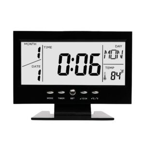 Large Screen Display LCD Digital Display Nightlight Electronic Table Perpetual Calendar Clock