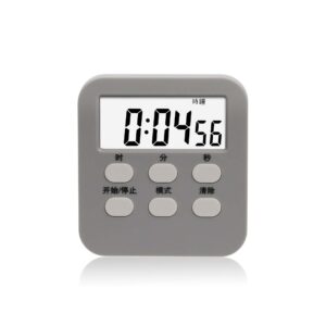 LCD Kitchen Timer With Clock and Alarm Magnetic Backing Stand Countdown For Cooking Baking Study Sports
