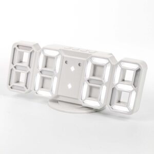 Mini Modern Fashion Smart Home Product White 3D Digital LED Clock for Home Decoration or Kitchen