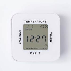 wholesale 4 Side colorful rotating backlight digital smart mini Cube Table Alarm LCD flip clock