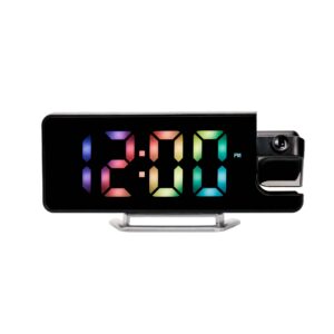 LED minimalist and fashionable digital projection clock snooze function date temperature and brightness adjustment night mode