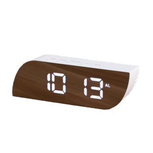 LED alarm clock time memory snooze function brightness adjustable temperature and humidity clock night mode