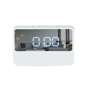 Hot Selling sound Sleep Brightness Sensor Table Desk Mirror Alarm Digital Clock for living room home decor LED electronic clock