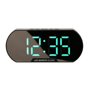 Bedroom alarm clock snooze temperature and humidity LED night mode brightness adjustable time memory home decor accessories