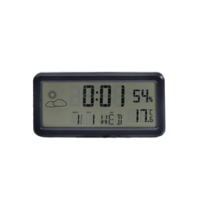 Super thin Desktop digital Thermometer Hygrometer LCD Screen weather station big scrreen display Clock Foldable Stand