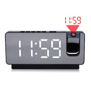 Digital Alarm Clock Desktop Table Clock Temperature Calendar LED Display Electronic Alarm Clocks Snooze Night Mode 12/24H