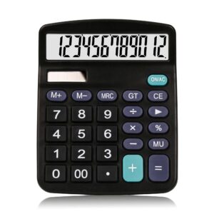 Standard Function ELECTRONIC Calculator with 12 Digit Large Lcd Display, Handheld Desk Calculator For Daily And Basic Office