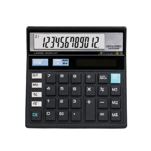 Factory wholesale 512 portable solar dual power desktop calculator 12-digit financial office business calculator