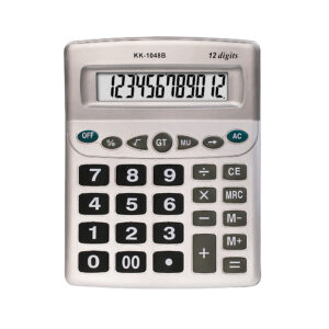 Wholesale Cheap student Desktop Calculator 12-Digit Dual Power (Solar and Battery) 1048B