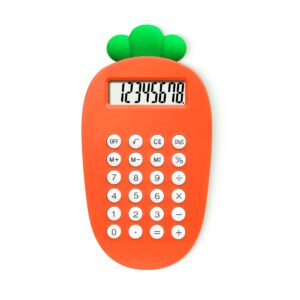 Cute carrot Calculator 8-bit digital display convenient calculator for cute cartoon radish student supplies