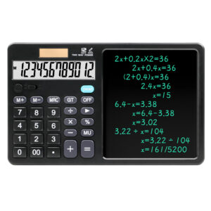 School Supplies 12 Digit Scientific Calculator With Writing Board Electronic Calculator With Notepad
