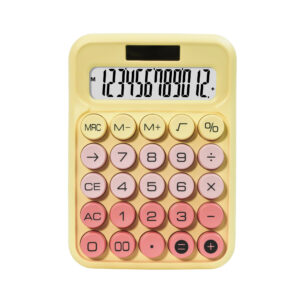 Colorful solar 12 digits Large keys Office Mechanical Calculator Cute accountant desktop jumbo financial calculator for student