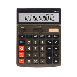 12 Digits Tilt Adjustable Angle Display Desktop Counter Calculator MU Function Hot Sale OEM Desk Calculator