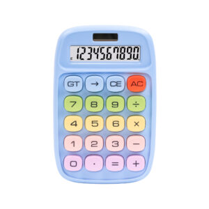 2810C 12-Digit Student Desktop Calculator Colorful ABS Material with Dual Power (Solar and Battery)