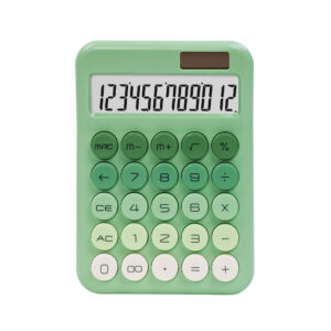 12-Digit Solar Portable Calculator Candy-Colored ABS Material Power Battery for Office Learning Accounting Internet Celebrity