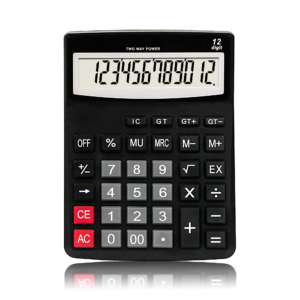 Promotion Cheap Price School Stationery Supplies Custom Logo Solar 12 Digit Electronic Calculator with Custom logo