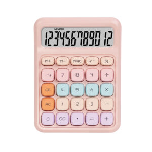 Factory Promotional Gradient Candy-Colored Plastic Silent Calculator for School & Office Cute Big-Buttoned Design
