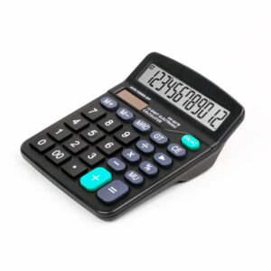 12-Bit True Solar Desktop Computer Large Screen ABS Dual Power Source Office Tool Financial Accounting Battery Operated