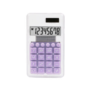 8 Bit Pocket Basic Digital Calculator Desktop Calculadora Silica Gel Button Candy Color Transparent Palm Mini Cute Calculator