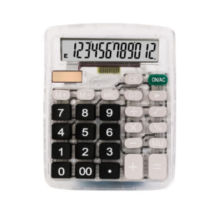 Wholesale New Transparent Candy Color 12 Digit Electronic Calculator Solar Calculator Jelly Button Dual Power Calculator