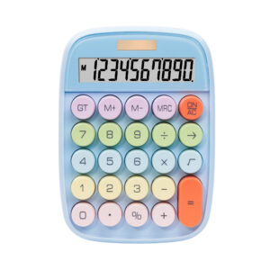 2298 Factory Wholesale Price 10-digit Mechanical Keyboard Calculator Cute Big Buttons ABS Solar Dual Energy Calculator