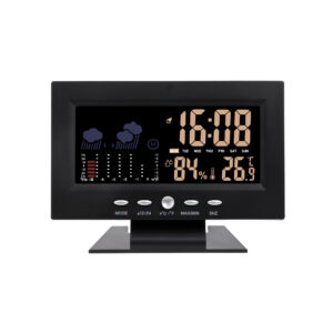 New Weather Clock 8082T Weather Clock Color Screen Display Temperature and Humidity Home Voice-controlled Electronic Alarm Clock
