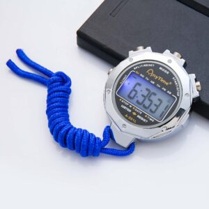 Multifunctional Electronic Stopwatch with Color Light Waterproof Metal Shell for Track Field Coaching Referee Common Appearance