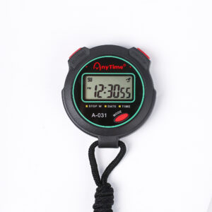 1/100 Second Accurate Positive Timing Kitchen Timer Anti-Magnetic Large Font Display Shockproof Week Day Display 2 Set Stopwatch