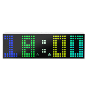 Wholesale Creative RGB LED Desk Clock Modern Design Dual Purpose Hanging Seat Dazzle Color New Simple Digital Clock