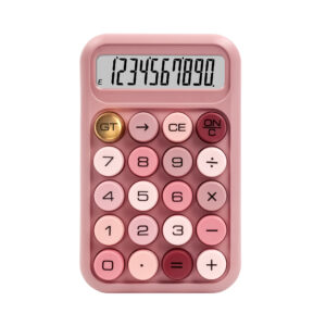 Hot Selling High Quality 10-Digit LCD Desktop Calculator Electroplated Buttons Cute Colored Plastic Office School Calculator